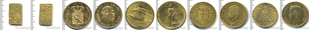 Золото, платина и др. до 1945 года