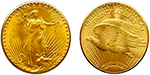 Золотая монета 20 долларов, США
