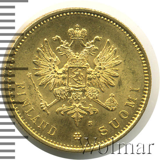 20 марок 1880 г. S. Для Финляндии (Александр II) 
