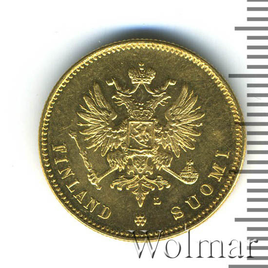 20 марок 1911 г. L. Для Финляндии (Николай II) 
