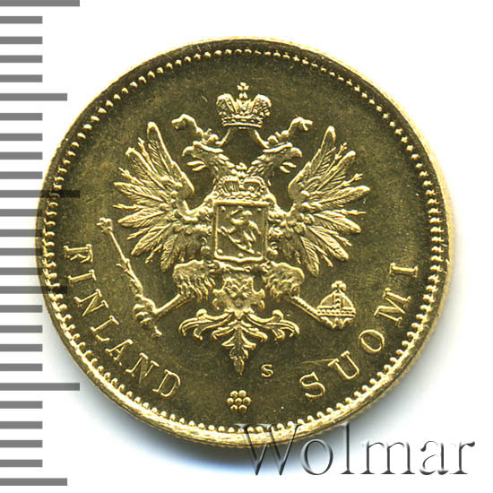 20 марок 1913 г. S. Для Финляндии (Николай II). 