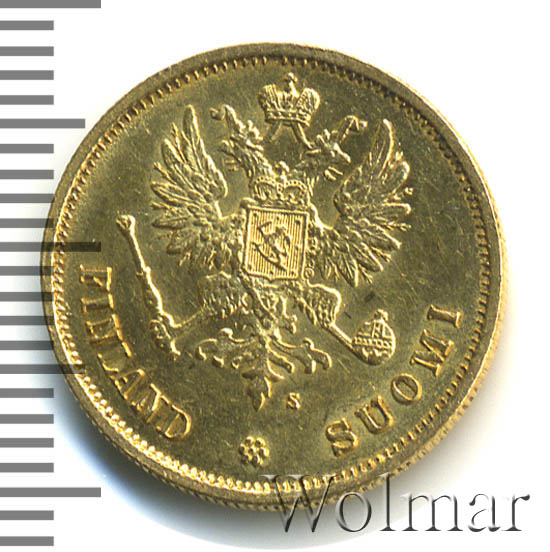 10 марок 1878 г. S. Для Финляндии (Александр II). 
