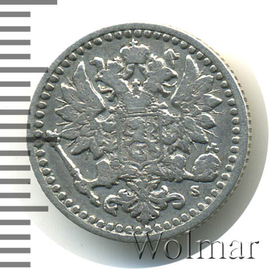 25 пенни 1868 г. S. Для Финляндии (Александр II). 