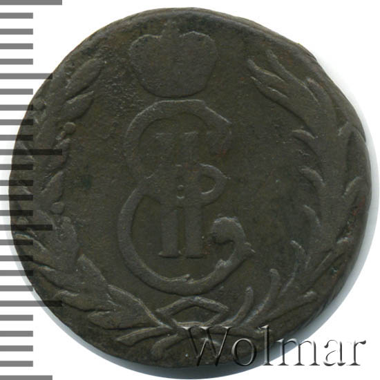 1 копейка 1767 г. Сибирская монета (Екатерина II) Без обозначения монетного двора