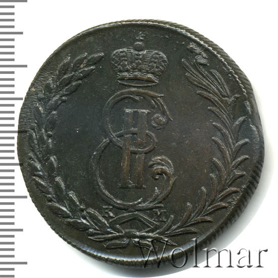 5 копеек 1773 г. КМ. Сибирская монета (Екатерина II). Тиражная монета