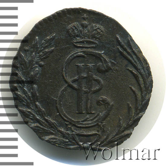 Полушка 1777 г. КМ. Сибирская монета (Екатерина II) Тиражная монета